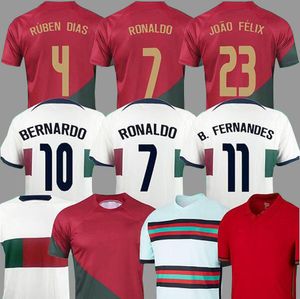 2022 JOAO FELIX Portuguese soccer jersey SANCHES RUBEN NEVES football shirt BERNARDO BRUNO FERNANDES camisa de futebol men kids kits top quality