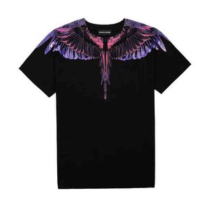 Short Sleeves Men s and Women s Os Loose Large Couple T shirt Tide Mb Phantom Water Drop Feather Wings sss1
