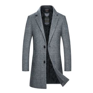 Masculino casaco de lã homens moda de inverno moda casual slim fit engrosick jaqueta longa marca masculina marca manta Abrigos para hombre 201116