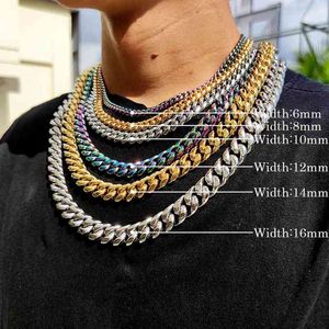 Wholesale stainless steel gold cuban link chain for sale - Group buy Custom k Gold Plated Jewelry Glossy Link Chains Kolye Stainless Steel Miami Cuban Chain Necklace Bracelet For Men