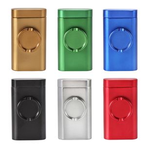 Smoking Colorful Aluminium Alloy Multi-function Dry Herb Tobacco Catcher Taster Bat Digger One Hitter Stash Case Dugout Storage Box Cigarette Holder Grinder DHL