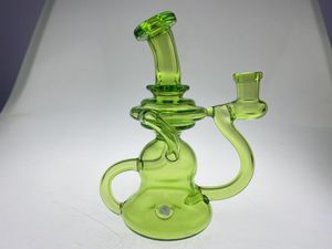 Biao glass double arm recycle style green with a opal smoking Pipe oil rig hookah beautifully designed welcome to order price concessions