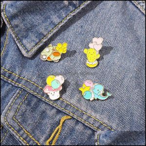 Pins Brooches Jewelry Children Cartoon Mushroom Cactus Whale Women Alloy Heart Star Balloon Motorbike Lapel Pins Animal Plant Vehicle Ename