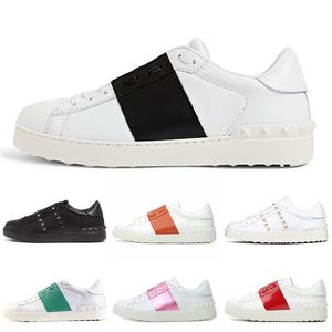 Sapatos casuais masculinos femininos de design branco vermelho dourado triplo preto 2022 top fashion masculino sapato feminino de couro aberto baixo tênis tênis esportivo ao ar livre eur 36-46