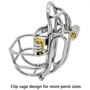 Newest Design Stainless Steel Detachable Male Chastity Device PA Puncture Cock Cage Stealth Lock BDSM Sex toys For Men