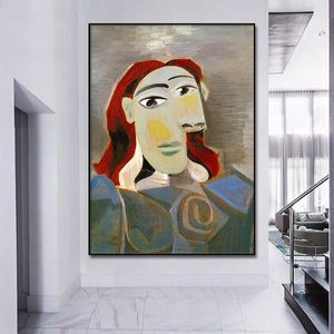 Abstrakt avatar med deformerade ögon och näsduksaffischer väggkonst tryck modern målning nordisk sovrum hem dekoration bild