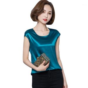 Top Women Summer O Neck Chiffon Vest Ärmlös Casual Blusas Silk Patchwork T Shirt Bottom Camisole 2022 Vit Kvinnors T-shirt