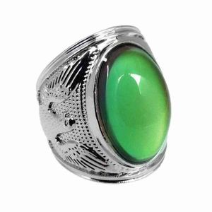 Ellipsenring großhandel-Ring Stimmung Vintage Ellipse Kristalladlerfarbe Wechseln Ringe251m