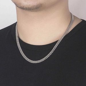 Collana in argento sterling moda marca 925 per personalità classica da uomo catena da 6 mm 24 pollici regali di Natale festa gioielleria raffinata