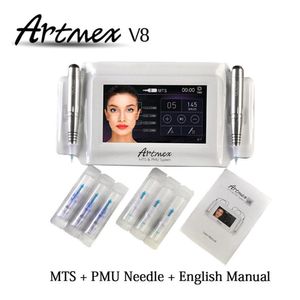 Artmex V8 MTS PMU needle system tattoo permanent makeup eyebrow make up&lip rotary machine strong motor pen gun professional digital permanent lip