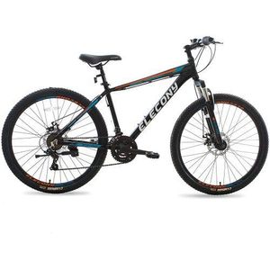 미국 창고 전기 26 인치 알루미늄 자전거, Shimano 21 Speed ​​Speed ​​Speed ​​Mountain Bicycle Dual Disc 브레이크 여성 남성 성인 남성 여성 T0420 31