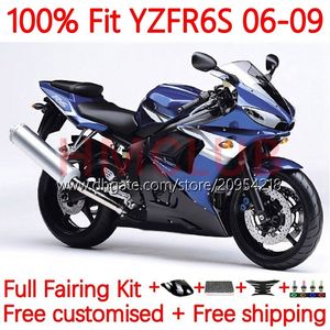 Yamaha YZF-R6S YAMAHA YZF-R6S YZF600 YZF R6S 600 CC 06-09 BODYWORK 10NO.80 YZF R6S 600CC YZFR6S 06 07 08 09 YZF-600 2006 2009 2009 OEM 페어링 키트 광택 파란색