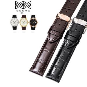 Handmade Genuine Leather watch band 19mm 20mm 21mm 22mm for Tissot Lilock Curved Strap Belt 1853 Substitute for T41 High Quality 220622