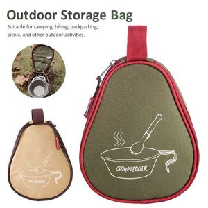 Camping Storage Bag Oxford Cloth Large Capacity Tableware Carrying Case Sierra Bowl Cup Bag For Camping Picnic BBQ Y220524