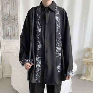 Damen Blusen Hemden Deeptown Harajuku Übergroße schwarze Frauen Streetwear Casual Gothic Cool Langarm mit Krawatte Mode lose GothWomen'