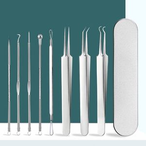 Acne Needle Squeezing Set Beauty Salon Special Blackhead Pickezers Tool rostfritt stål åtta bitar