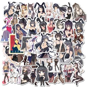 50Pcs/lot Japan Anime Sexy Cartoon Bunny Girl Stickers for Snowboard Laptop Luggage Fridge DIY Styling Vinyl Home Decor Stickers