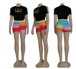 22gg Designer Sommer Frauen Tracksuiten Kurzarm O-Neck T-Shirts Shorts Suits Casual Zwei-Stück-Set-Outfit Sportwear