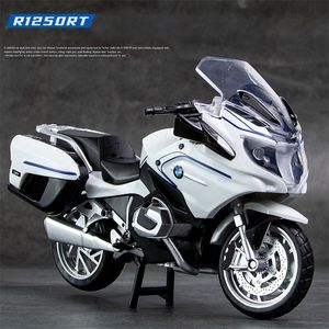 1 to 12 R1250RT Alloy Die Cast Motorcycle Model Toy Vehicle Collection Sound and Light Off Road Autocycle Toys Car 220720