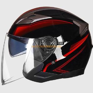 Caschi moto GXT-708 Casco protettivo 3/4 a doppia lente di alta qualità, casco professionale da rally e kart certificato DOT ECE, Capacete