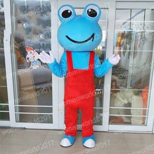 Halloween Lovely Frog Mascot Costume Top Quality Cartoon Character Outfits Suit unisex vuxna outfit Christmas Carnival fancy klänning
