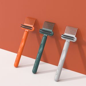 Ana Sayfa Saç tarağı temizleme fırçası 2 in1 tarak temizleme pençe aracı salon berber dükkanı temizleme saç hava yastığı temizleyici kenar fırçası