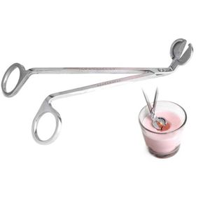 Silver Candle Wick Trimmer Oil Lamp Stainless Steel Scissor Cutter Snuffers Tool 17cm Trim The Wicks With Ease 100pcs