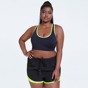 Plus Size Women's Yoga Outfits Verão Esportes ao ar livre Ternos de secagem rápida Absorção de umidade Respirável