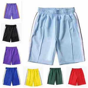 2022 Nya herrdesigner shorts sommar bomull bekväma solida män korta byxor mode regnbåge strip tröjor högkvalitativ utomhusförsäljning jogging byxa s-xl