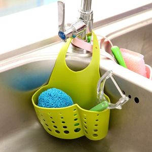 Hooks & Rails Hanging Pocket Drain Rack Shelf Suction Cup Sink Basket Bowl Sponge Faucet Holder Kitchen Bathroom Storage Organizer