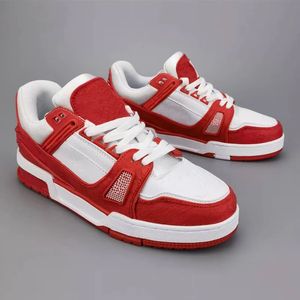 Virgil Designer Casual Skor Abloh Kalvskinn Läder Vit Grön Röd Blå Bokstavsöverlägg Plattform Låga Loafers Plattform Sneakers Utomhusmode Sneakers