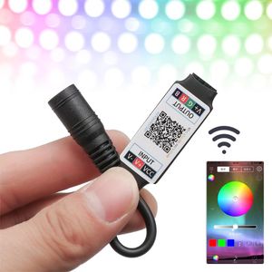 Controllers 1pc Mini Bluetooth Led Controller Wireless Smart Phone Control DC 5-24V 6A For RGB 3528 Strip