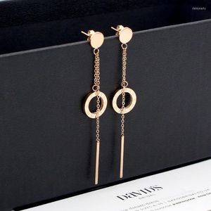 Stud Fashion Tassel Roman Alphabet Long Section Shell Earrings Jewelry For Women The Gift K303Stud Dale22