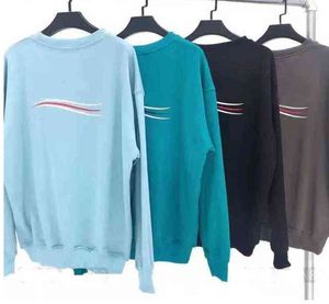 Designer Balanciagas Felpa con cappuccio Lusso Europa e America Classica moda europea Lettera Cola Wave Stampa etichetta Pullover Giacca da uomo e da donna con cappuccio