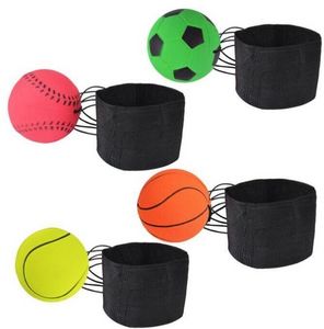 Balls sponge rubber ball 1440pcs Throwing Bouncy Kids Funny Elastic Reaction Training Wrist Band Ball For Outdoor Game Toy kid girls F0609A