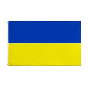 Neu 90*150 cm große Größe Ukrainische Flagge 3*5ft Banner Ukraine Home Dekoration Hängende Landflagsg