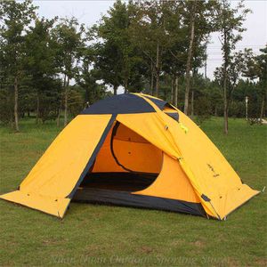 Super Light Tent Professional Waterproof Double Layer Fire Tredardant 20D Silicone Nylon Fiber Outdoor Camping Ultralight H220419