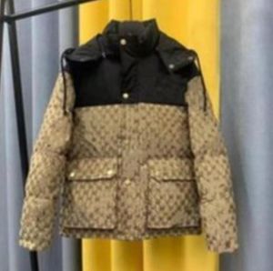 Designerskie męskie kurtki Nowe luksusowe parki mieszane kolory para bawełniana szara puffer płaszcza swoboda męska kurtka dla kobiet