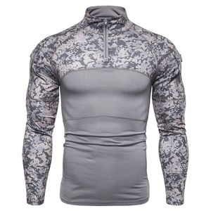 Mens Camouflage Athletic Tshirts Långärmad män Taktiska militära kläder Kampskjorta Assault Army Costume 220721