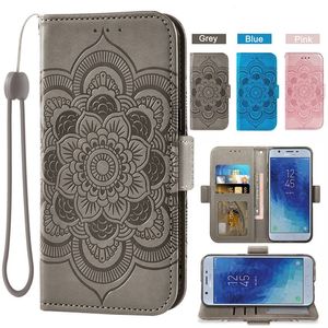 Casos de carteira de couro para Samsung Galaxy J7 J6 Plus J6Plus J6  J4 J4  J3 J2Pro 2018 Fundas Capa Pocket Pocket Phone Saco de capa de capa