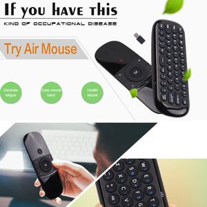 Wechip W1 2.4G Air Mouse Wireless Keyboard Remote Control Infrared Remote Learning 6-Axis Motion Sense Receiver for TV BOX PC