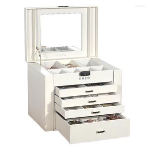 Astucci per gioielli Borse Scatola di immagazzinaggio di lusso Custodia per organizer multistrato in legno di grande capacità 360 Orecchini Display Idee regalo Wynn22