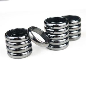 Wholesale balance rings resale online - Hematite Ring Anxiety Chakra Balance Absorption Negative Energy Black Bands for Women Men282k