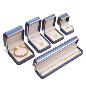 Mücevher kutusu PU Deri Hediye Kılıfı Yüzük Kolye Bilezik Kolye Takı Depolama Kutuları Teklif için Organizatör Evlilik Yıldönümü Doğum Günü