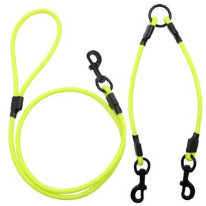 Dog Collars & Leashes JanPet Double Leash Linker Pet Product PVC Dogs Dual Lead Twin Way Walk Strap Leads Set For Two Big Small PuppyDog