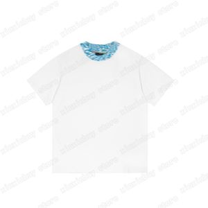 22SS Männer Frauen Designer T-Shirts T-Shirt Strickbuchstabe Jacquard Kragen Druck Baumwolle Kurzarm Rundhalsausschnitt Streetwear Weiß Schwarz Xinxinbuy XS-L
