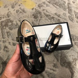 black color high-end girls summer princess flat shoes 2022 brand designer baby girl dance shoes