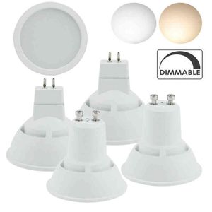 Dimmbare LED-Strahler mit 180° Grad breitem Strahl, Acryl + Aluminium, 10 W, GU10, MR16, 220 V, 230 V, 240 V, Schlafzimmer-Tischlampen, weißer Spot H220428