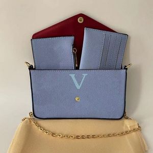 Дизайнеры сумки для плеча женская сумочка набор кошельки дизайн Lady Messenger Bag Classic Pattern Подлинная кожаная цепочка бренд 007