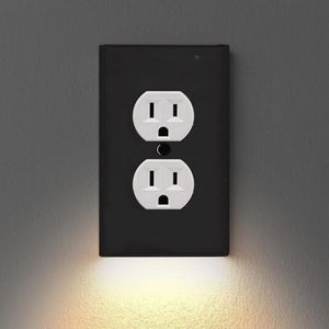 Plug Cover LED Night Light PIR Motion Sensor Safety Lights Angel Wall Outlet Hallway